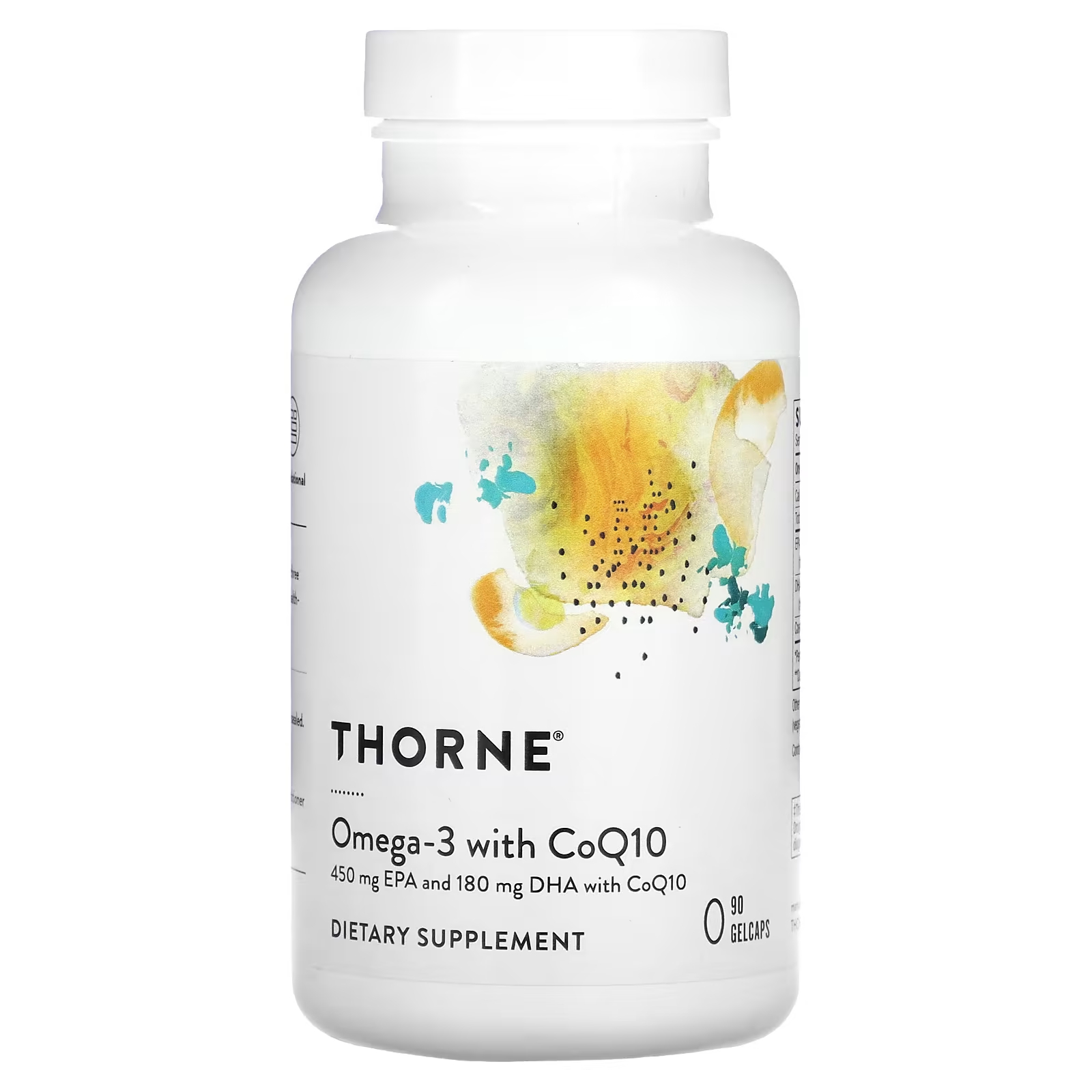 Пищевая добавка Thorne Omega-3 с CoQ10, 90 желатиновых капсул thorne research omega plus 90 желатиновых капсул
