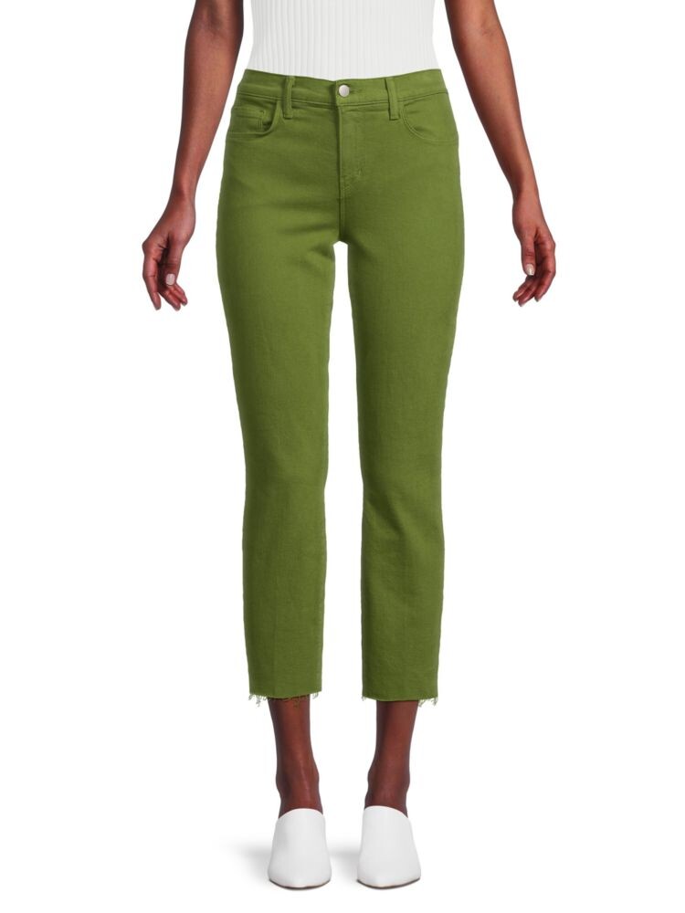 

Укороченные прямые джинсы Sada с высокой посадкой L'Agence, цвет Cactus Green