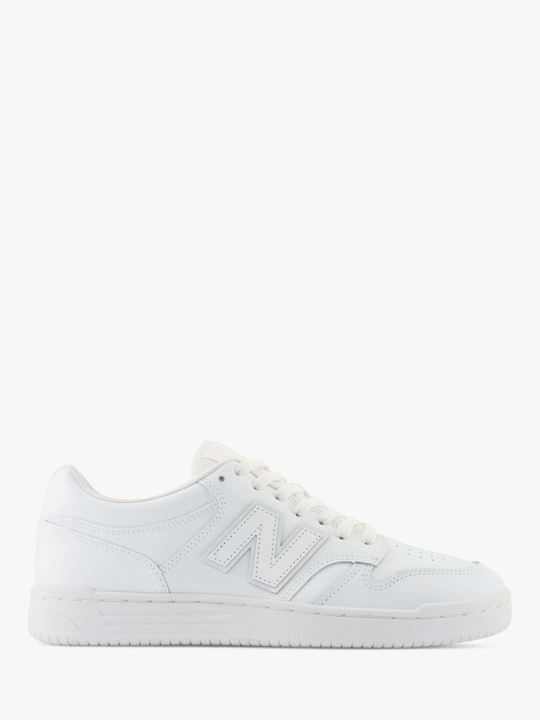 Кожаные кроссовки на шнуровке New Balance 480, белые
