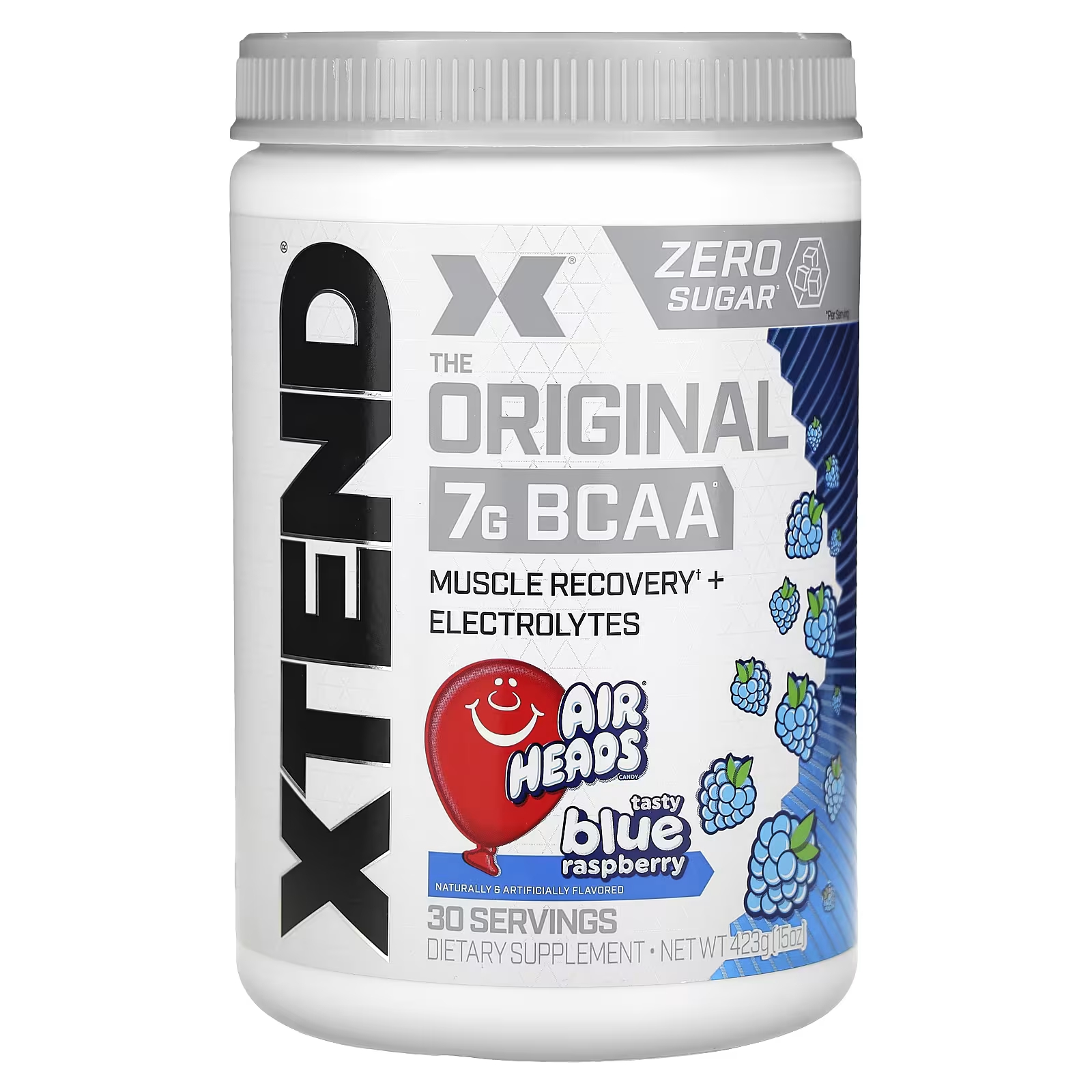 Пищевая добавка Xtend The Original 7G BCAA Tasty Blue Raspberry, 423 г аминокислоты с разветвленной цепью bcaa 7 г со вкусом манго 420 г the original xtend