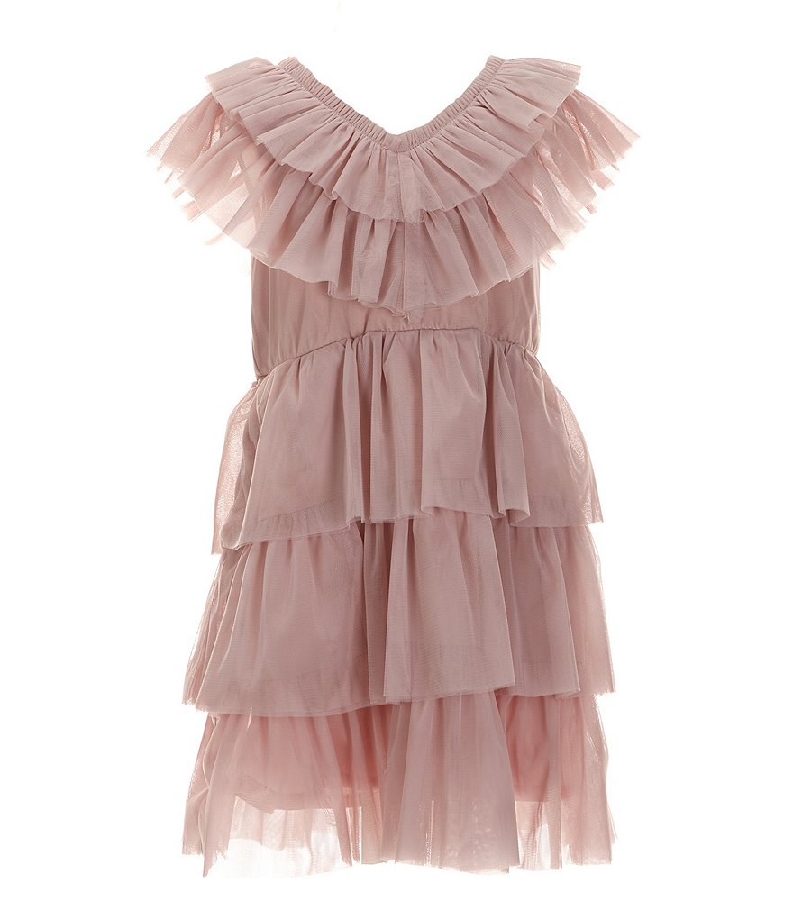 Многоярусное балетное платье без рукавов для девочек GB для больших девочек 7–16 лет, розовый