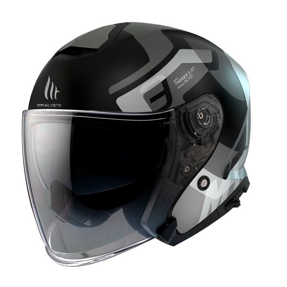 Открытый шлем MT Helmets Thunder 3 SV Jet Jet Silton B2, черный