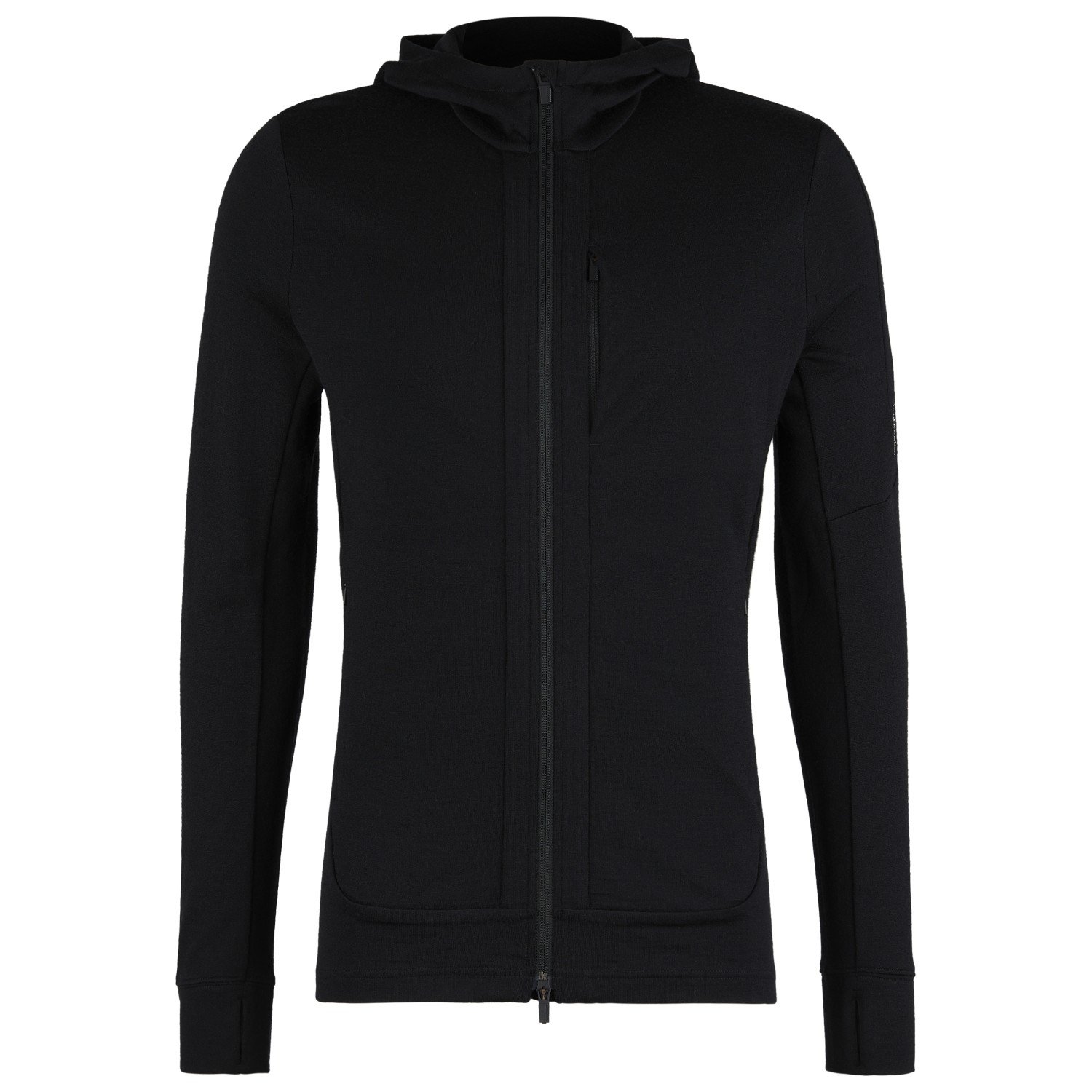 Куртка из мериноса Icebreaker Quantum III L/S Zip Hood, черный куртка из мериноса icebreaker women s quantum iii l s zip hood черный