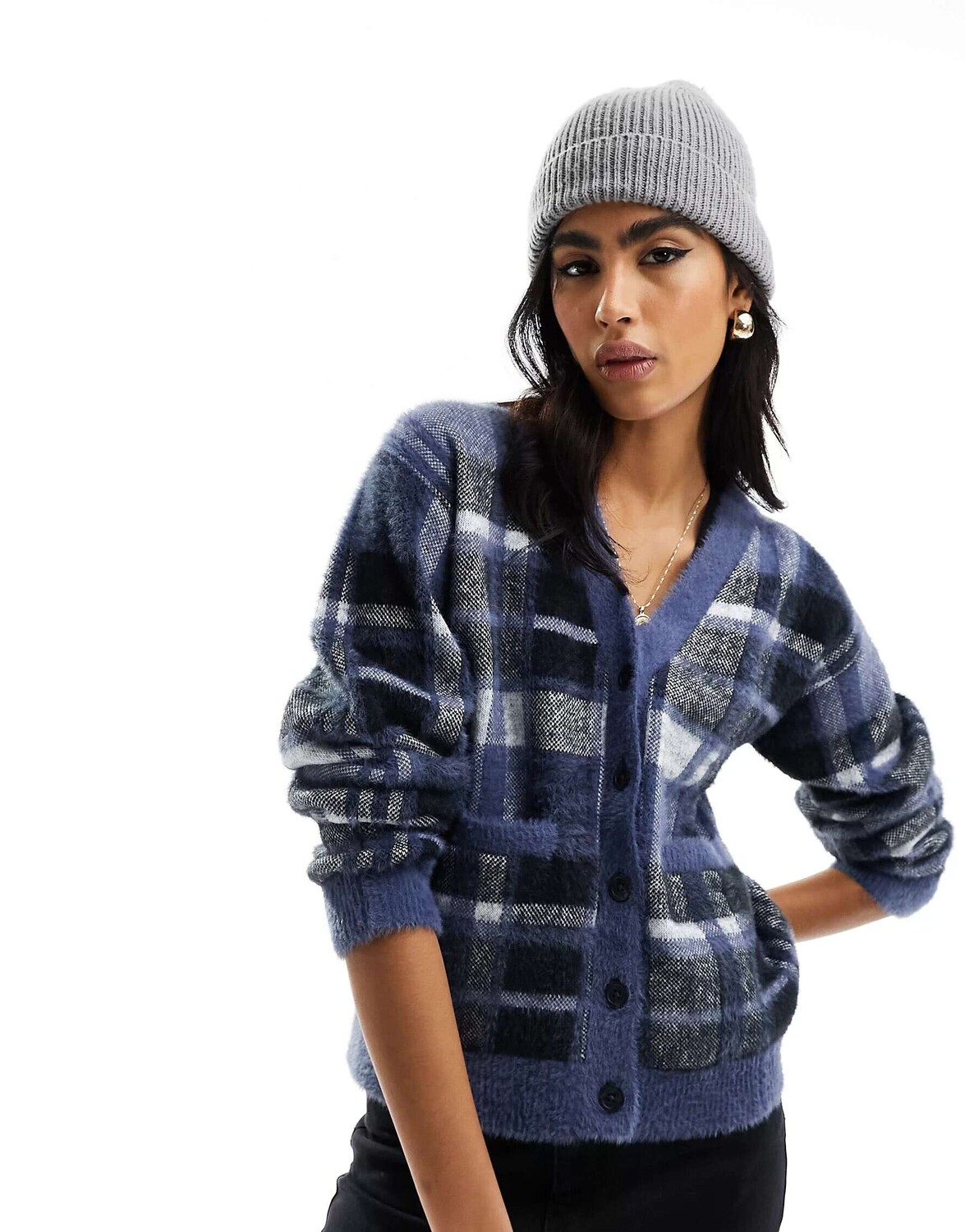 

Пышный кардиган Levi's Betty в синюю клетку
