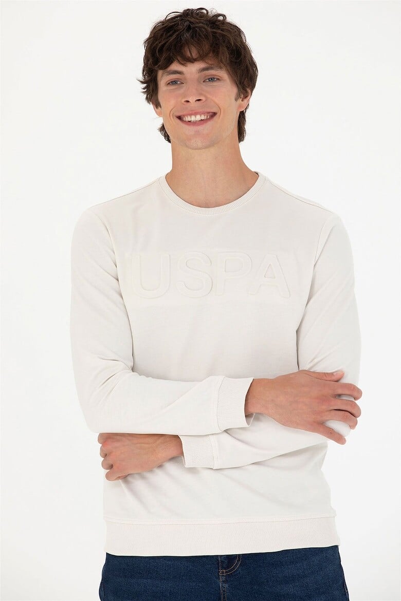 

Хлопковая толстовка с тисненым логотипом U S Polo Assn , белый