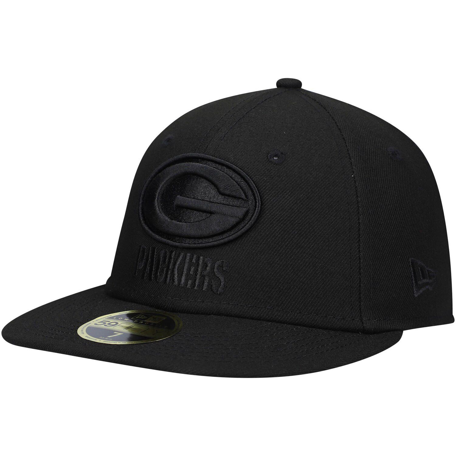 

Мужская шляпа New Era Black Green Bay Packers Black on Black Low Profile 59FIFTY II