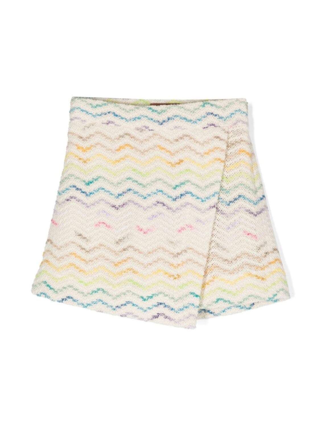 

Missoni Kids трикотажная юбка-шорты с узором зигзаг, нейтральный цвет