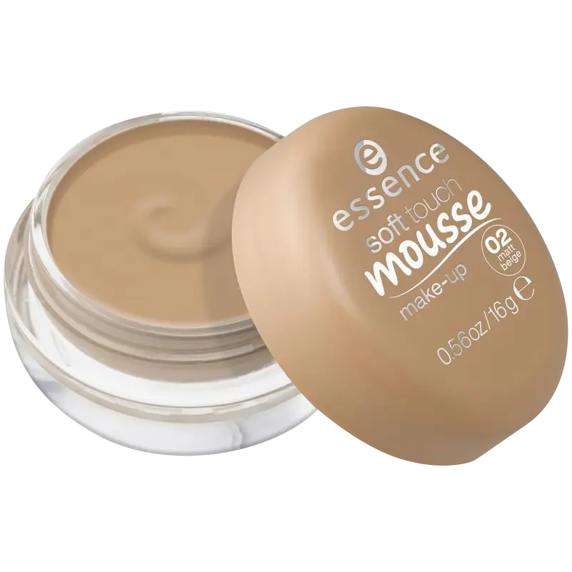 

Тональный крем для лица матовый бежевый 02 Essence Soft Touch, 16 гр