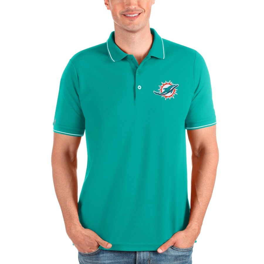 

Поло с коротким рукавом Antigua Miami Dolphins, аква
