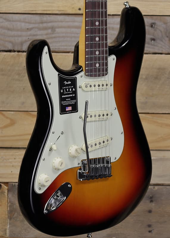 Электрогитара Fender American Ultra Stratocaster Left Hand Electric Guitar Ultraburst w/ Case