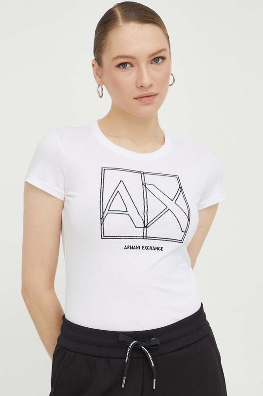 

Хлопковая футболка Armani Exchange, белый