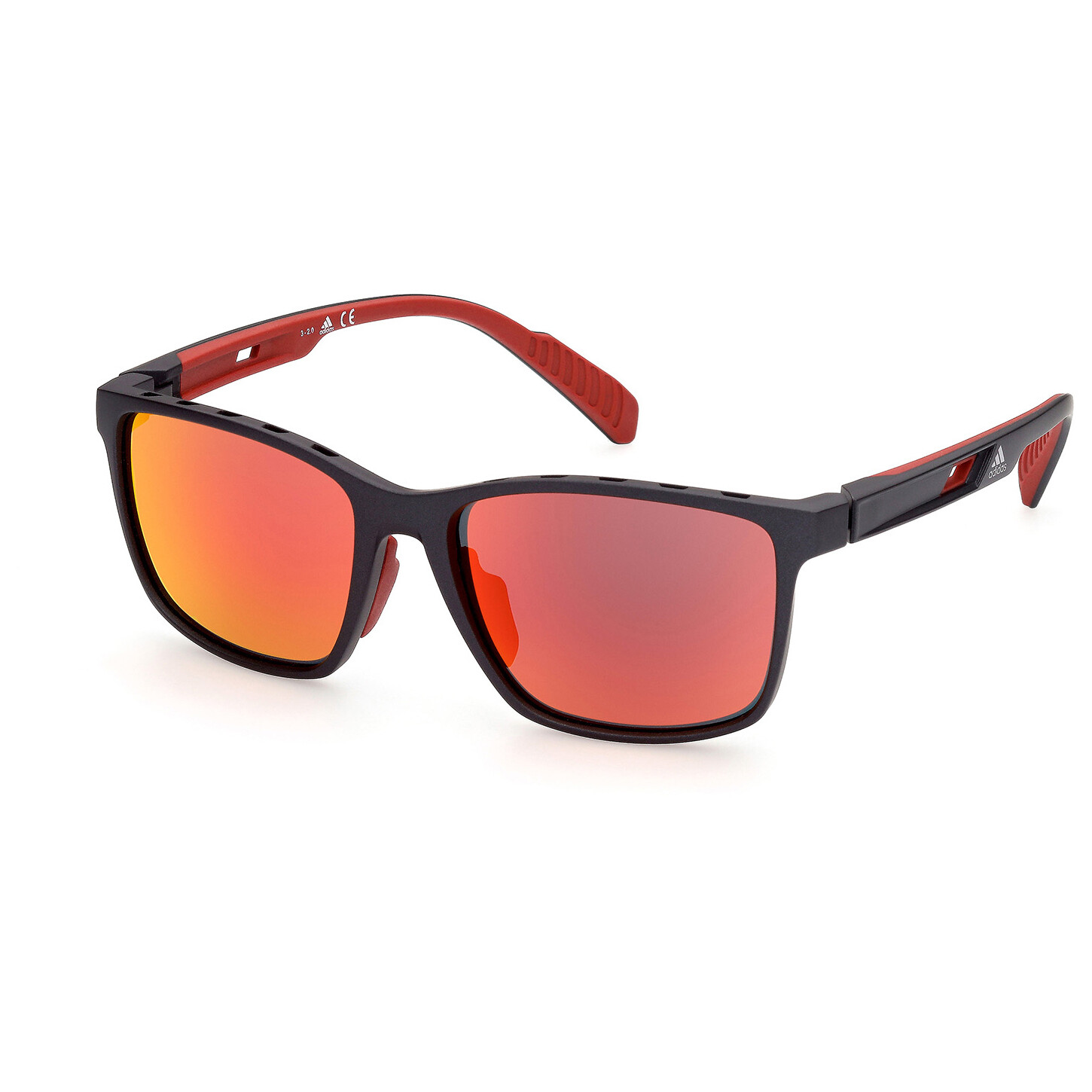 

Солнцезащитные очки Adidas SP0035 Mirror Cat 3, матовый черный, Серый