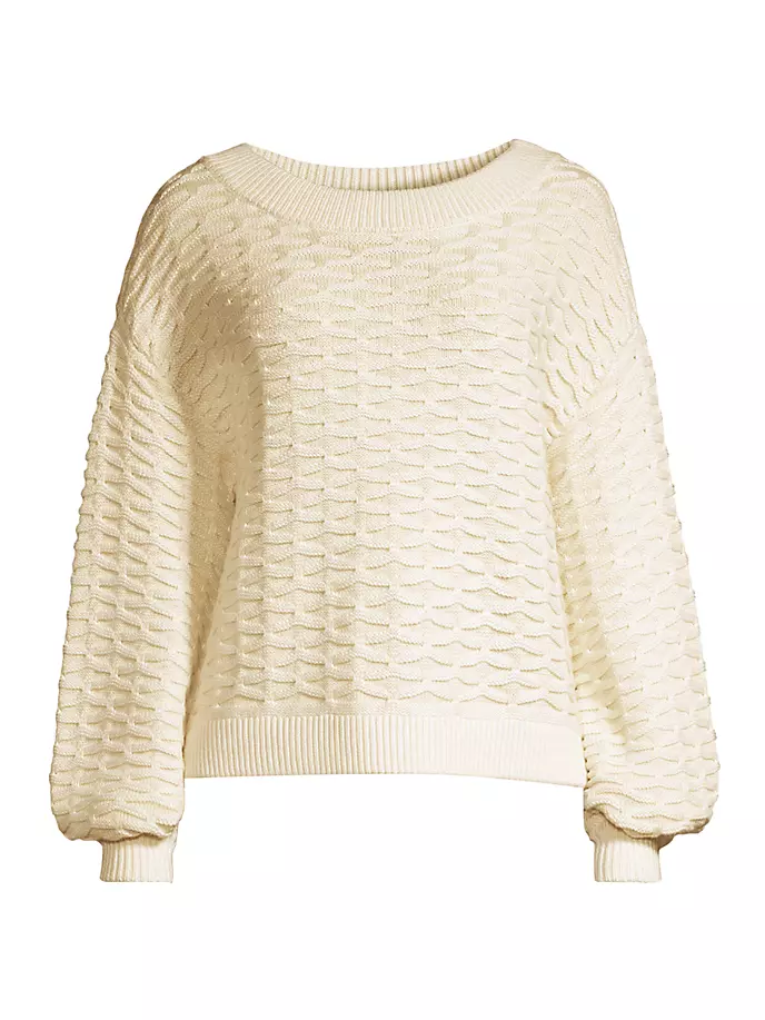 Текстурированный свитер Sonora Carina Sancia, белый