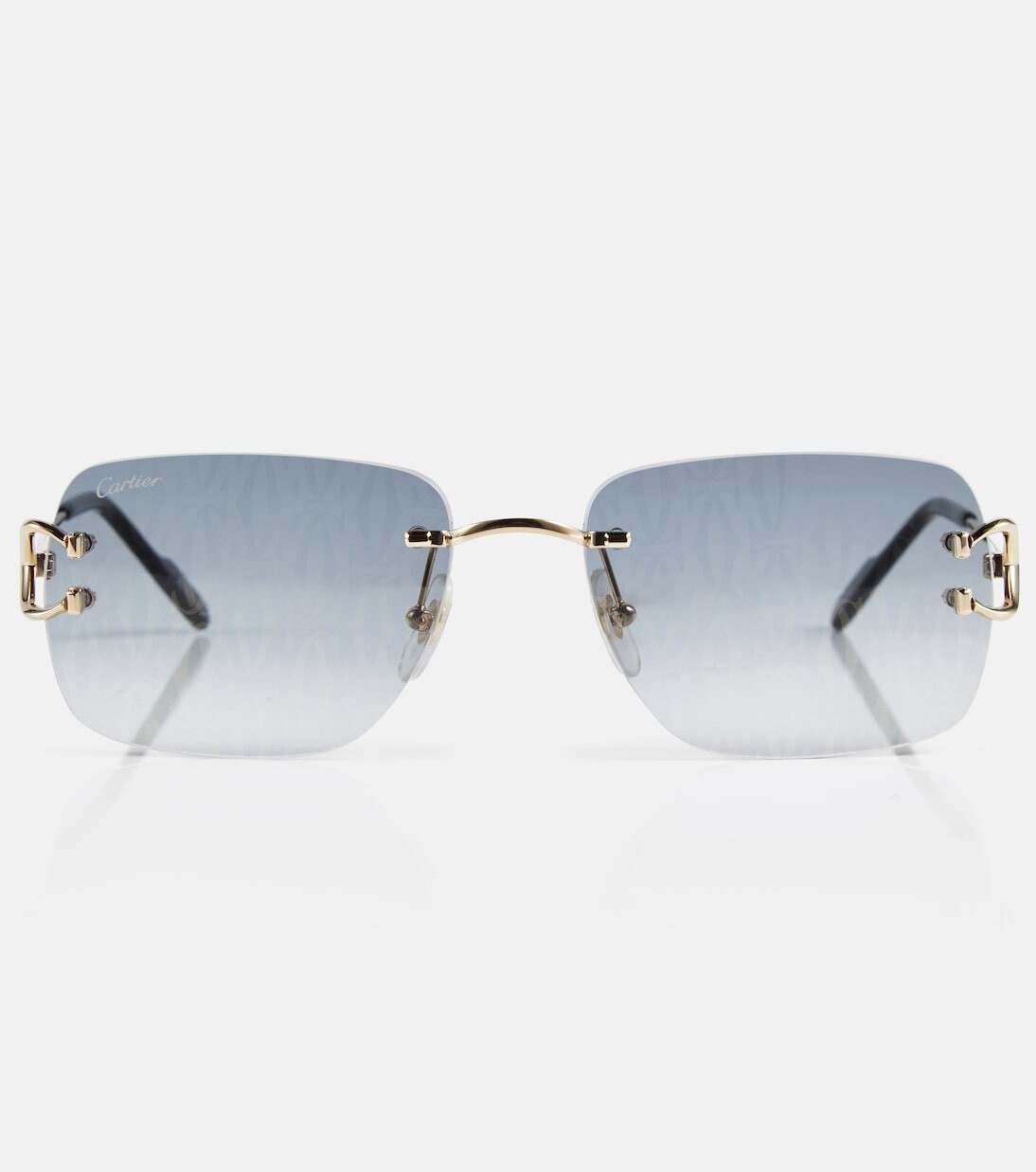 

Прямоугольные солнцезащитные очки Cartier Eyewear Collection, серый