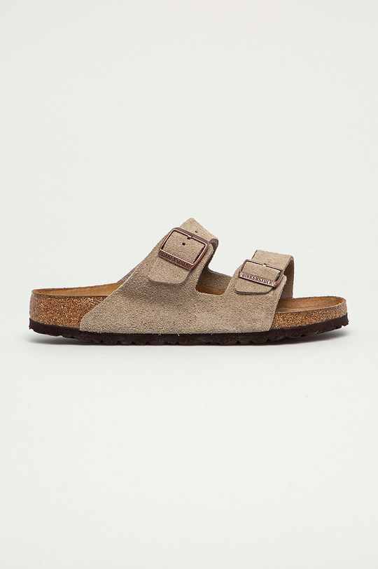 Замшевые шлепанцы Arizona. Birkenstock, серый