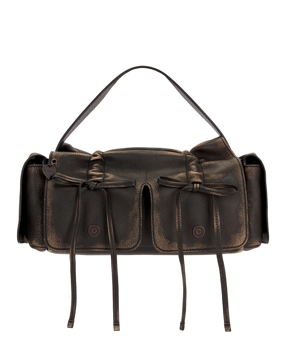 

Винтажная сумка с несколькими карманами Acne Studios, цвет Dark Brown & Beige