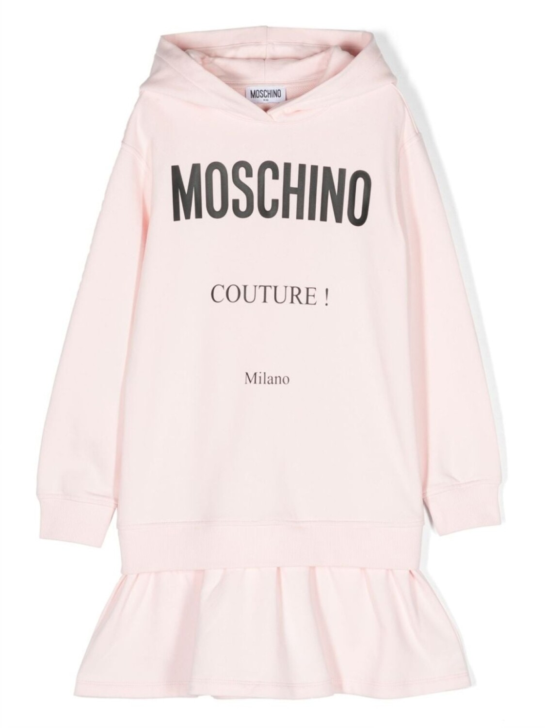

Moschino Kids платье-худи с логотипом, розовый