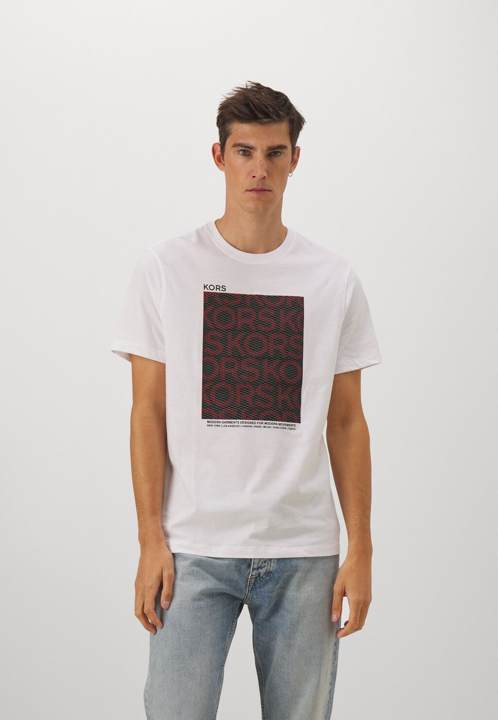 

Футболка с принтом Block Tee Michael Kors, белый