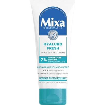 

Mixa Hyaluro Fresh Express Крем для рук Насыщенный и стойкий интенсивный увлажняющий крем 100 мл