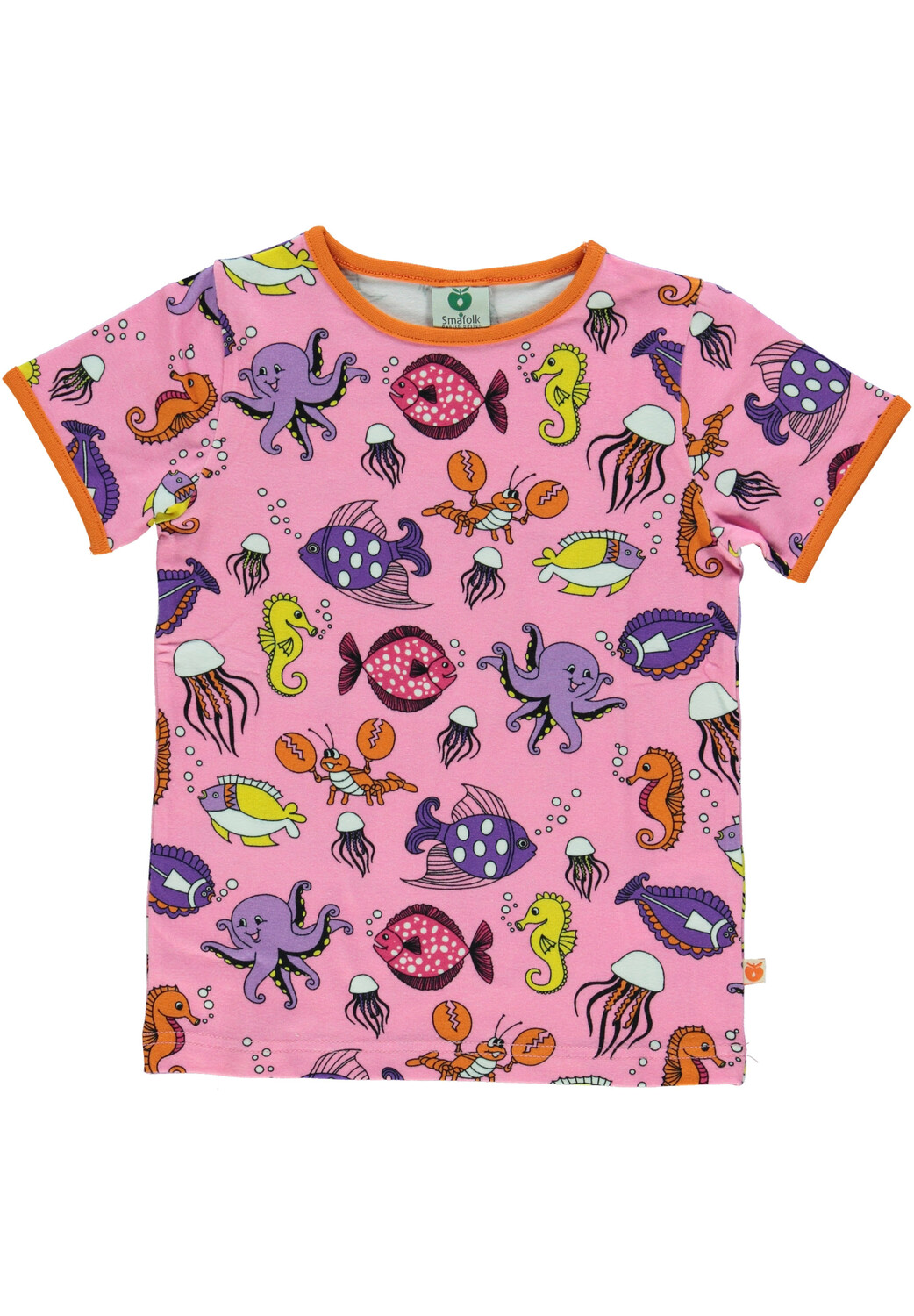 

Футболка Småfolk Fish, цвет sea pink