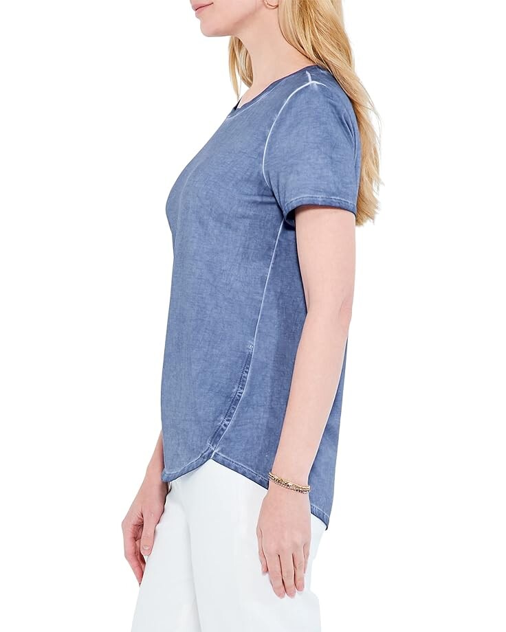 

Футболка NIC+ZOE Short Sleeve Shirt Tail Crew Tee, цвет Cornflower