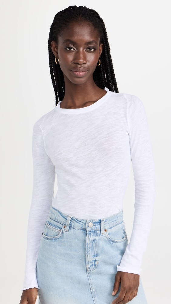 

Футболка Free People Be My Baby Long Sleeve, слоновая кость