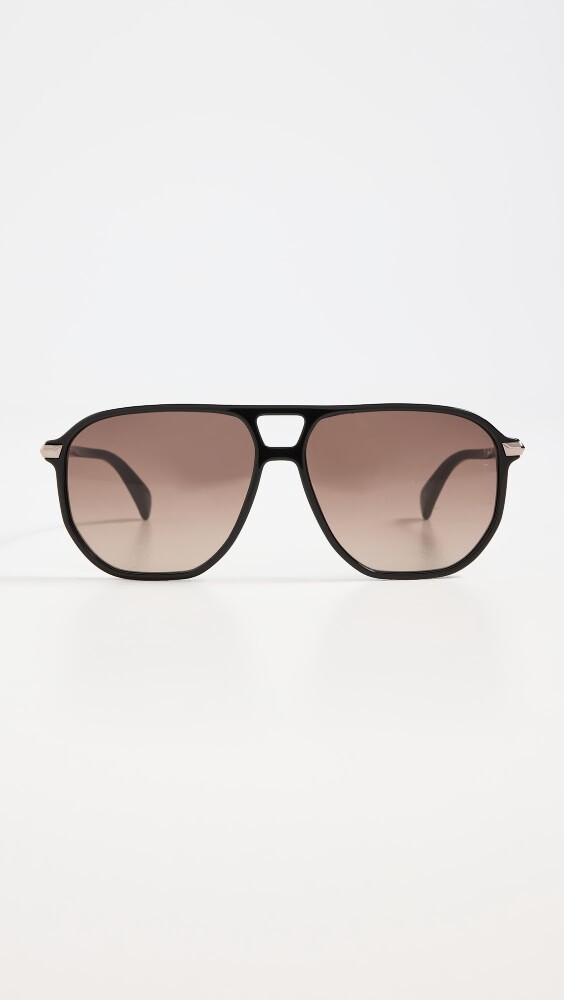 

Солнцезащитные очки Rag & Bone Acetate Aviator, черный