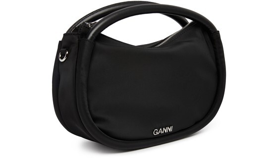 

Мини-сумка с узлом Ganni, черный