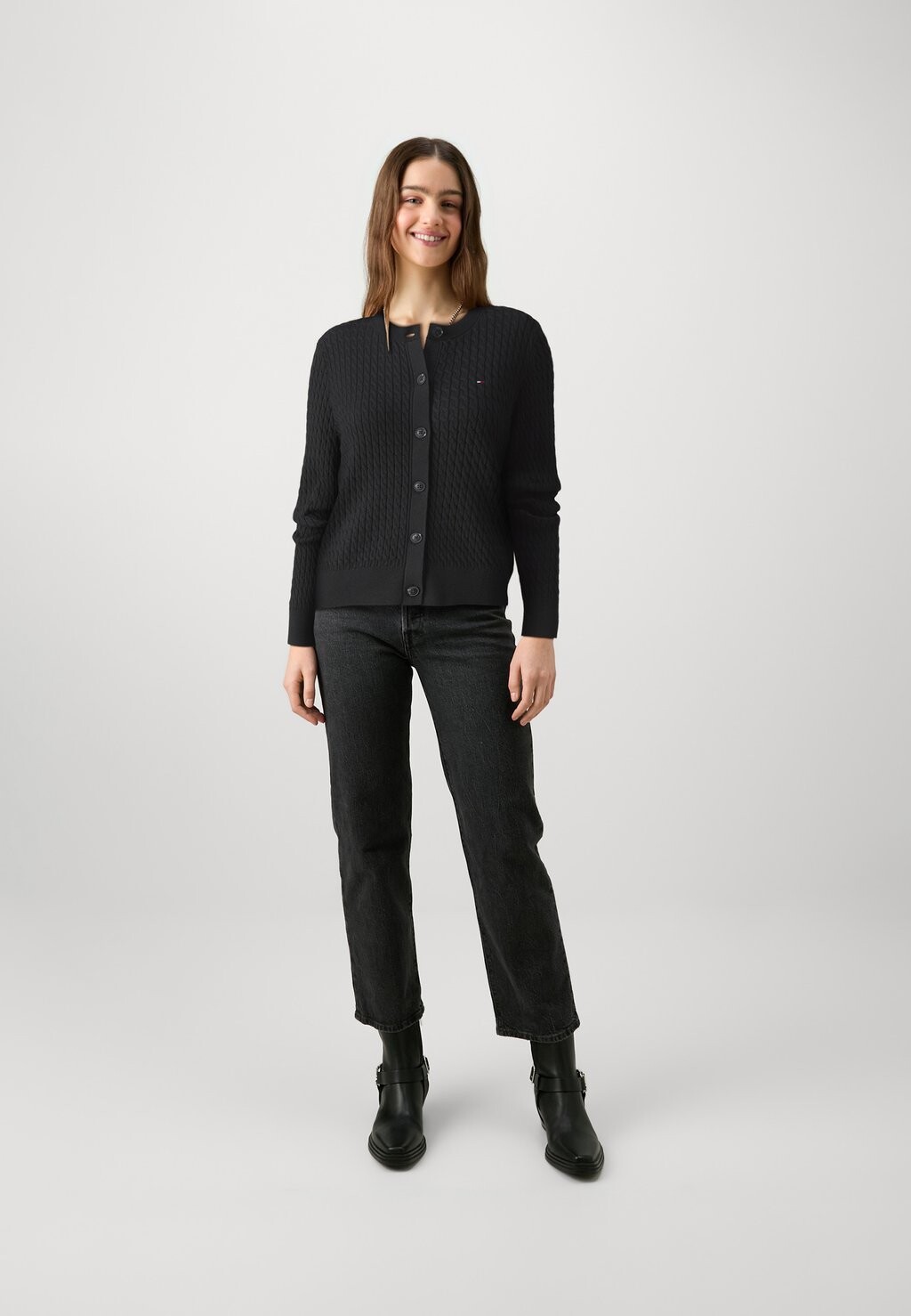 

Кардиган CABLE CARDIGAN Tommy Hilfiger, черный