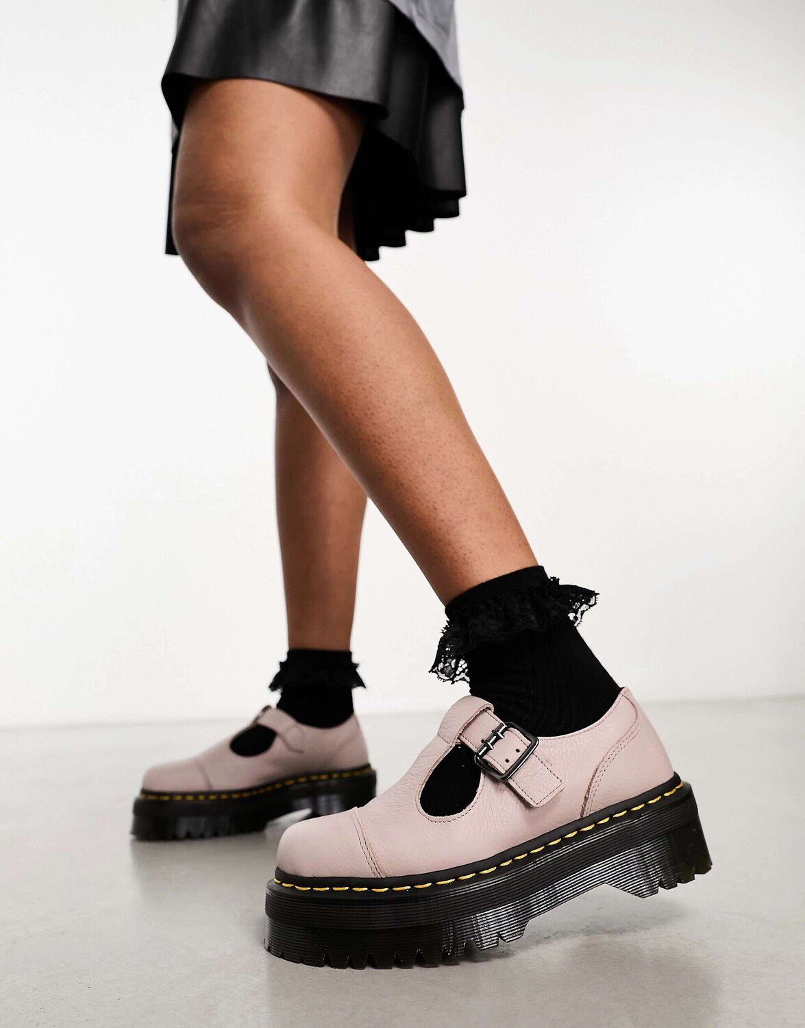 

Dr Martens Bethan Mary Jane туфли туфли из кремовой кожи пизы, Бежевый