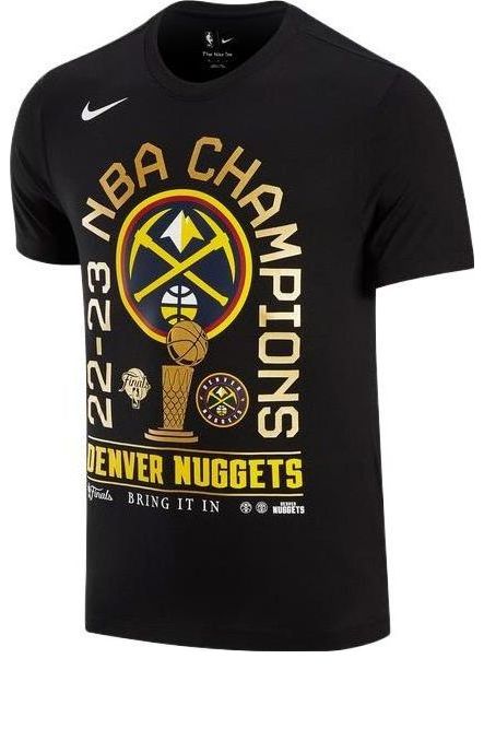 Кроссовки Nike Denver Nuggets Team Badge Round Neck Pullover Short Sleeve T-Shirt, черный