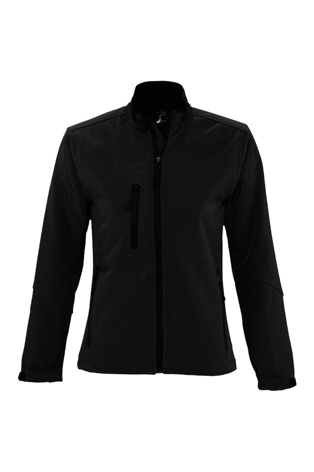 Куртка Roxy Soft Shell (дышащая, ветрозащитная и водостойкая) SOL'S, черный