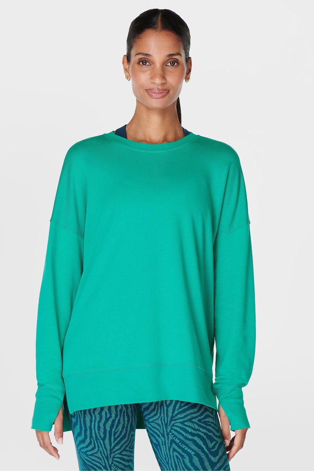 

Длинная толстовка после занятий Sweaty Betty, зеленый