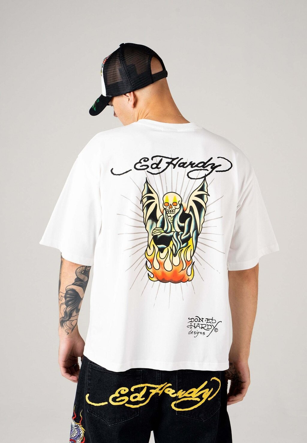 

Футболка с принтом Ed Hardy, белый