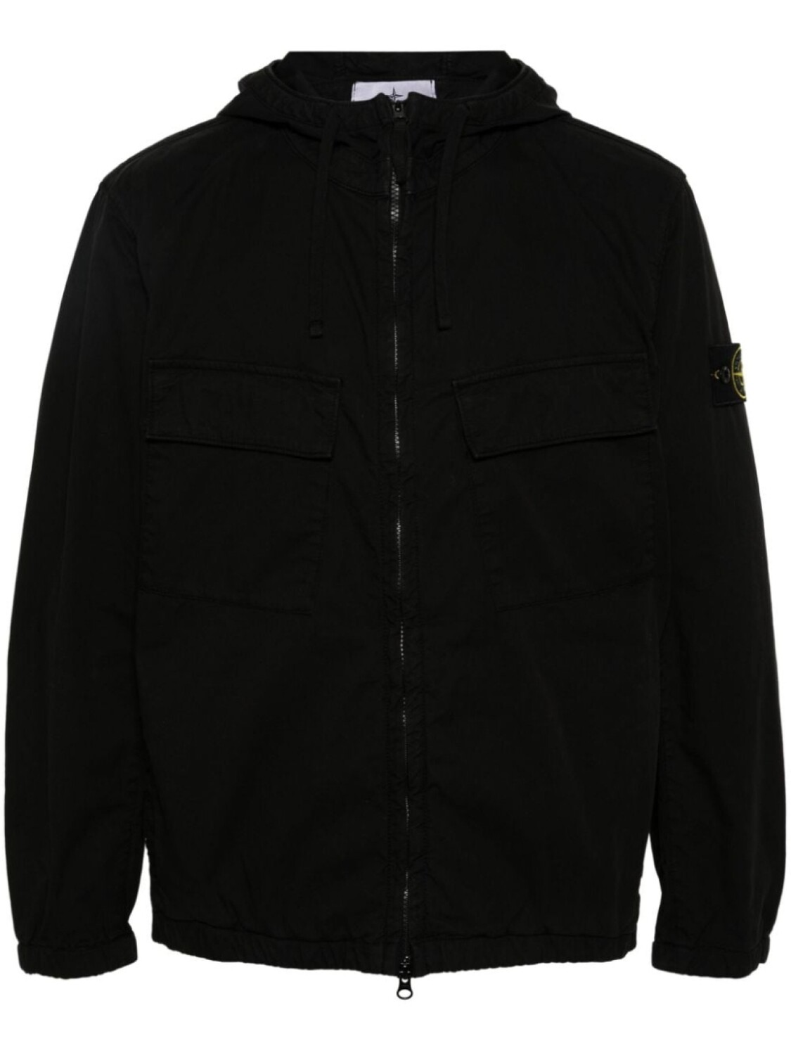 

Stone Island твиловая куртка с капюшоном, черный