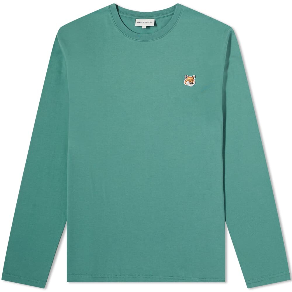 

Футболка с длинными рукавами и нашивкой в ​​виде головы лисы Maison Kitsune
