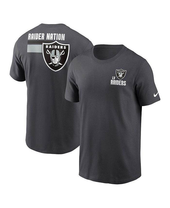 

Мужская антрацитовая футболка Las Vegas Raiders Blitz Essential Nike, серебро