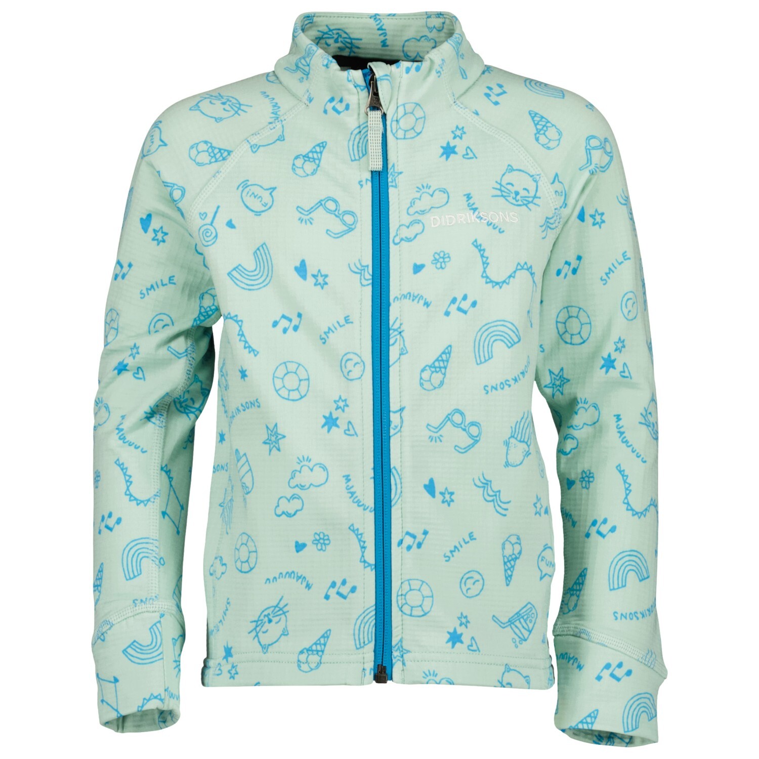 

Флисовая жилетка Didriksons Kid's Jadis Full Zip, цвет Doodle Pale Mint