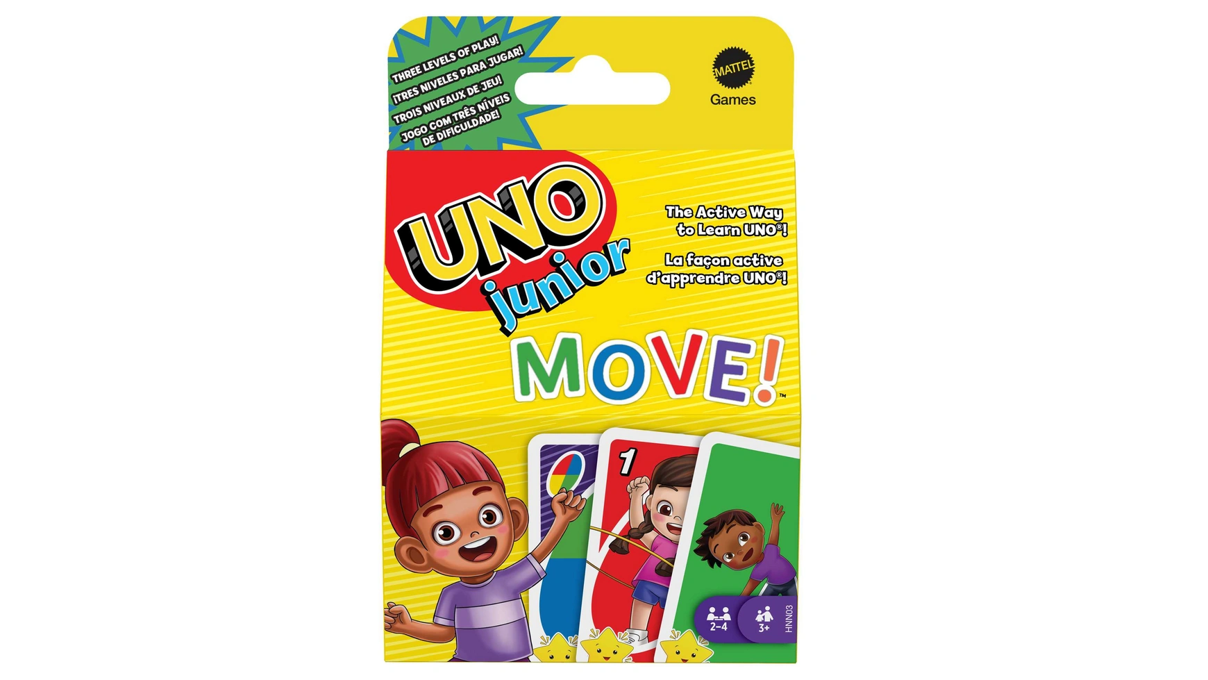 цена Mattel Games UNO Junior Move интерактивная карточная игра, детская игра