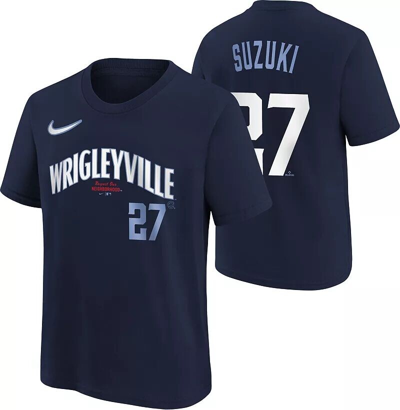

Темно-синяя футболка Nike Youth Chicago Cubs Seiya Suzuki #27 OTC