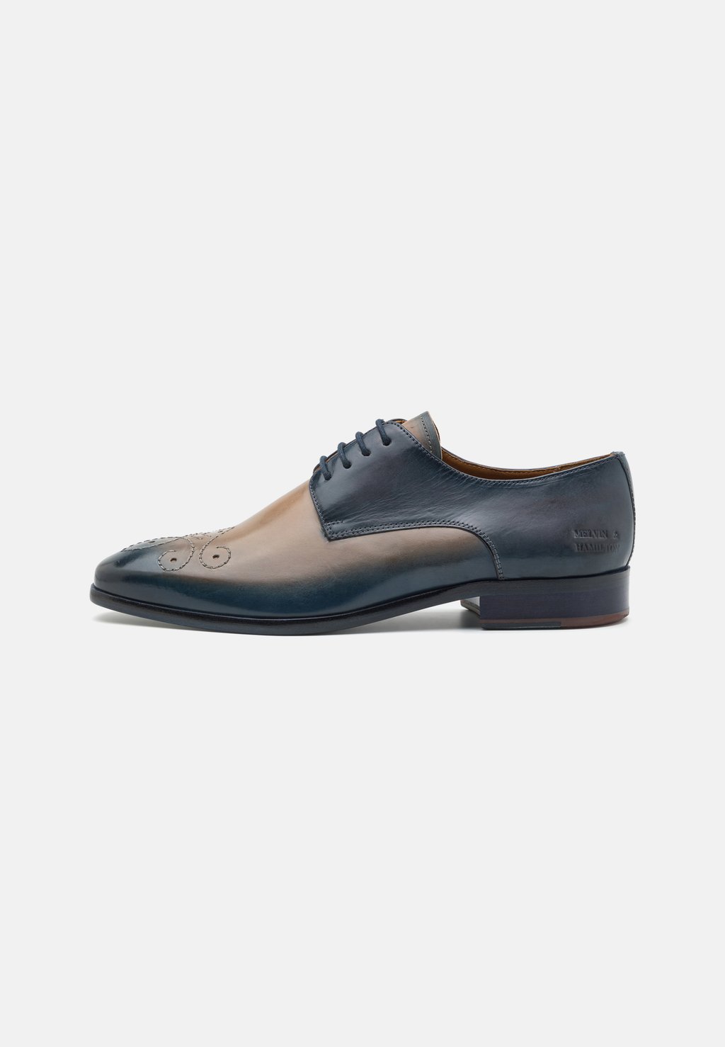 Элегантные туфли на шнуровке Bond Melvin & Hamilton, цвет french blue/beige/tan/natural/electric blue