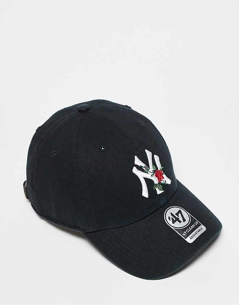 

Черная бейсболка с розой 47 Brand Thorn NY Yankees