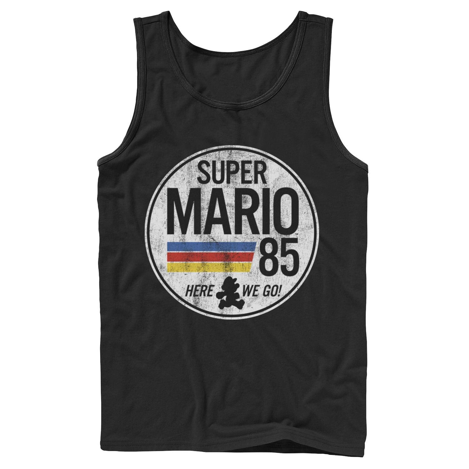

Мужская майка с рваным логотипом в стиле ретро Super Mario Licensed Character