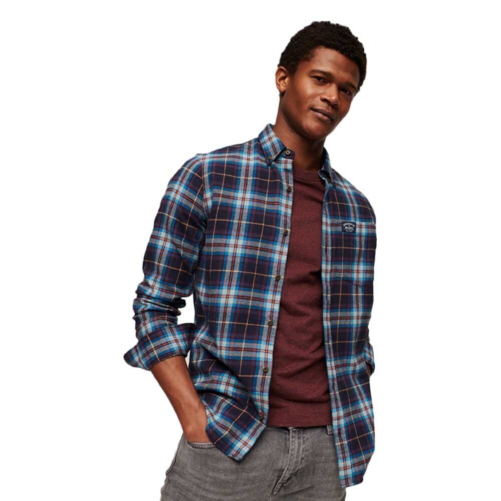 

Рубашка Superdry Cotton Lumberjack, синий