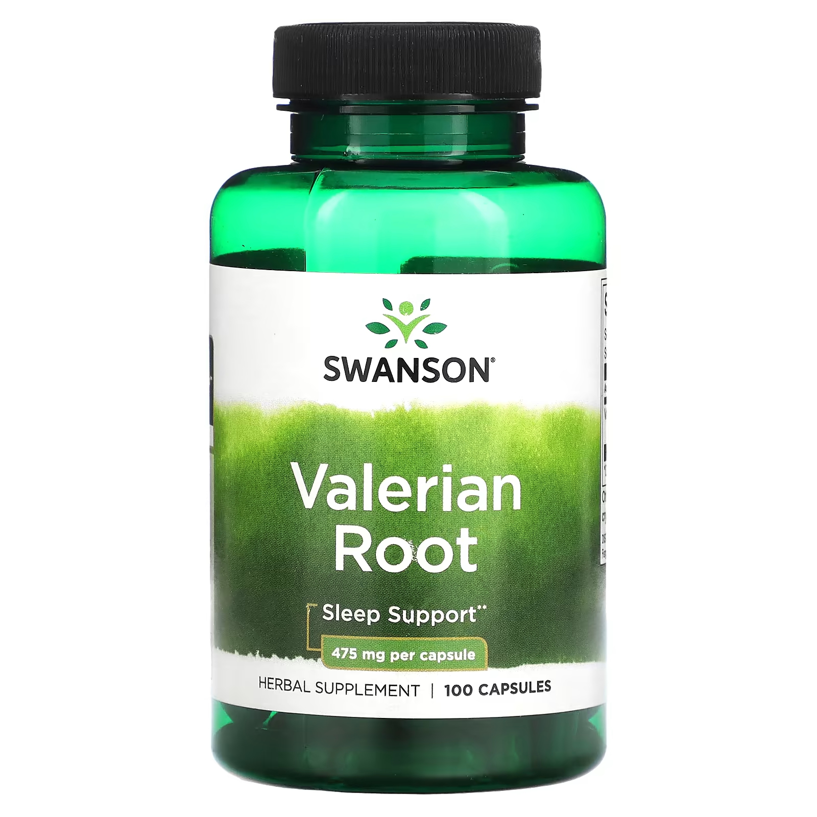 Корень валерианы Swanson 475 мг, 100 капсул