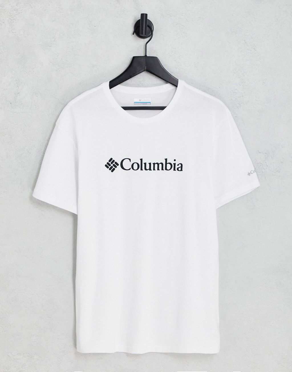 Белая хлопковая футболка с логотипом на груди Columbia CSC Basic