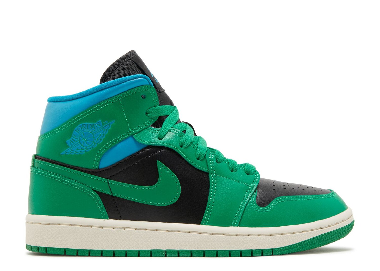 

Кроссовки Air Jordan Wmns Air Jordan 1 Mid 'Lucky Green Aquatone', зеленый