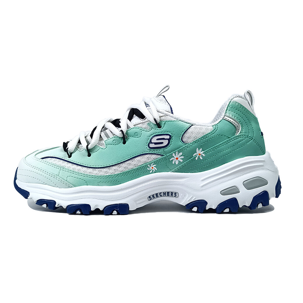 

Кроссовки Skechers D"Lites 1.0 Chunky Sneakers Women's Low-top White/Green, зеленый