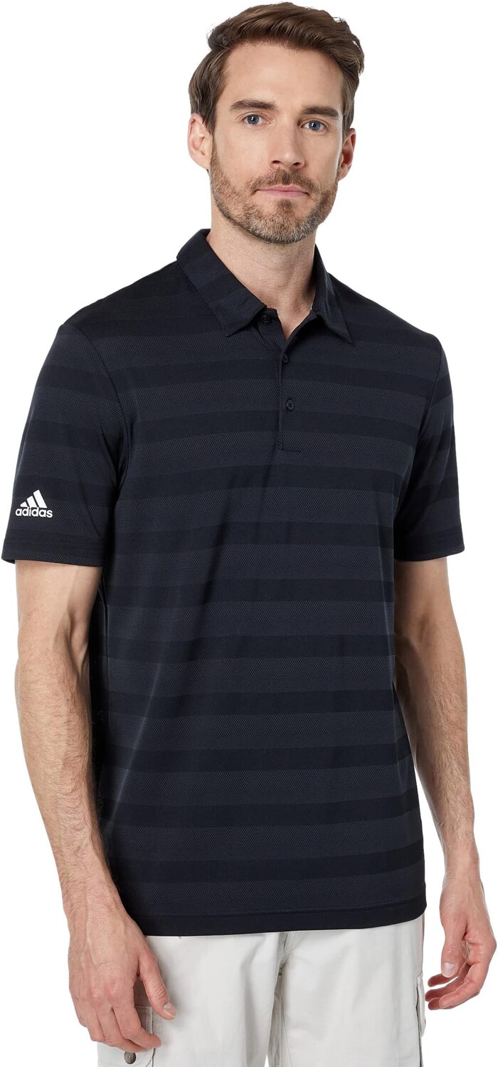 

Поло в двухцветную полоску adidas, цвет Black/Grey Six