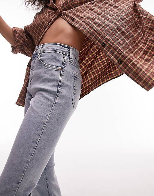 

Белые расклешенные джинсы Topshop Jamie